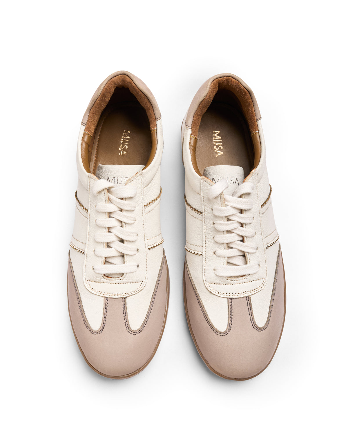 No Notes - Fine suede Sneaker, White Grey