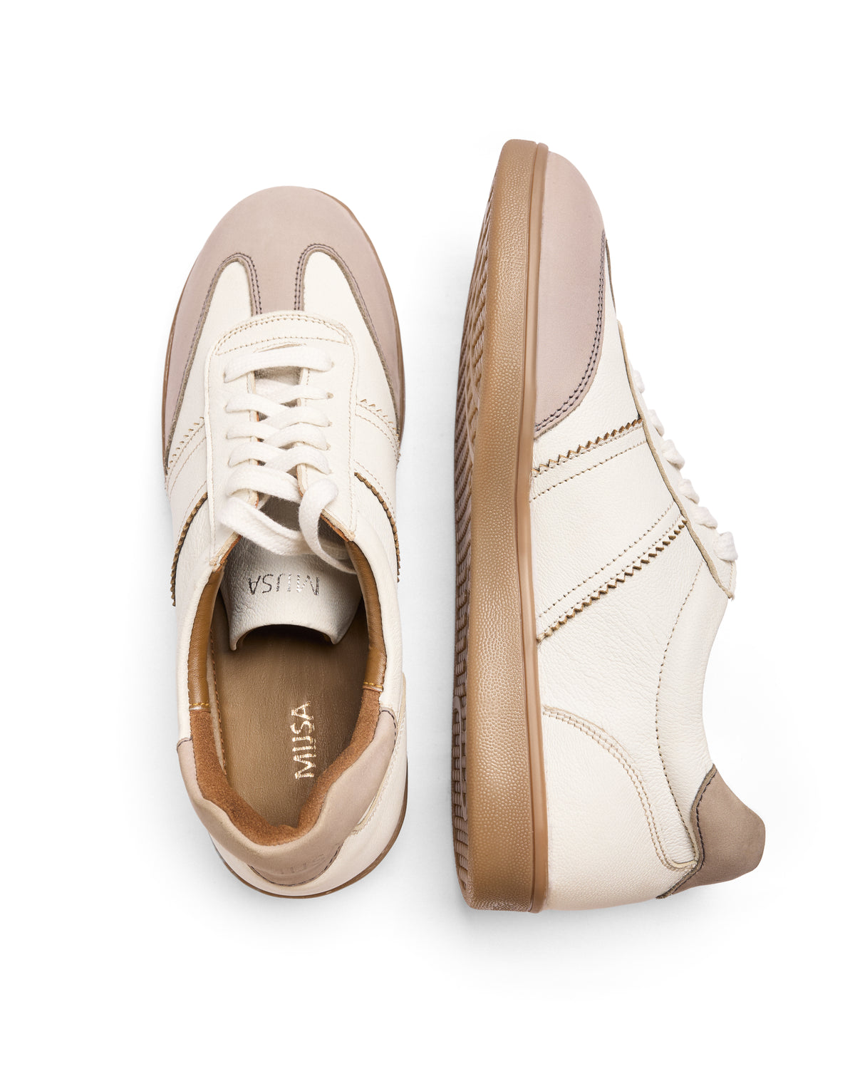 No Notes - Fine suede Sneaker, White Grey