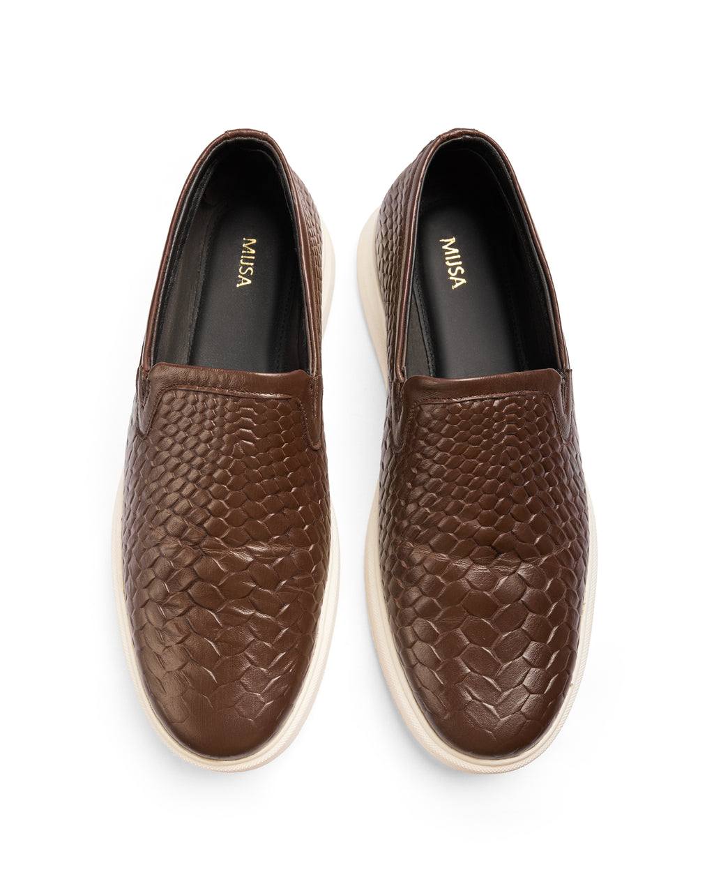 Easy Pace - Genuine leather Slip-On Sneaker, Croc Brown