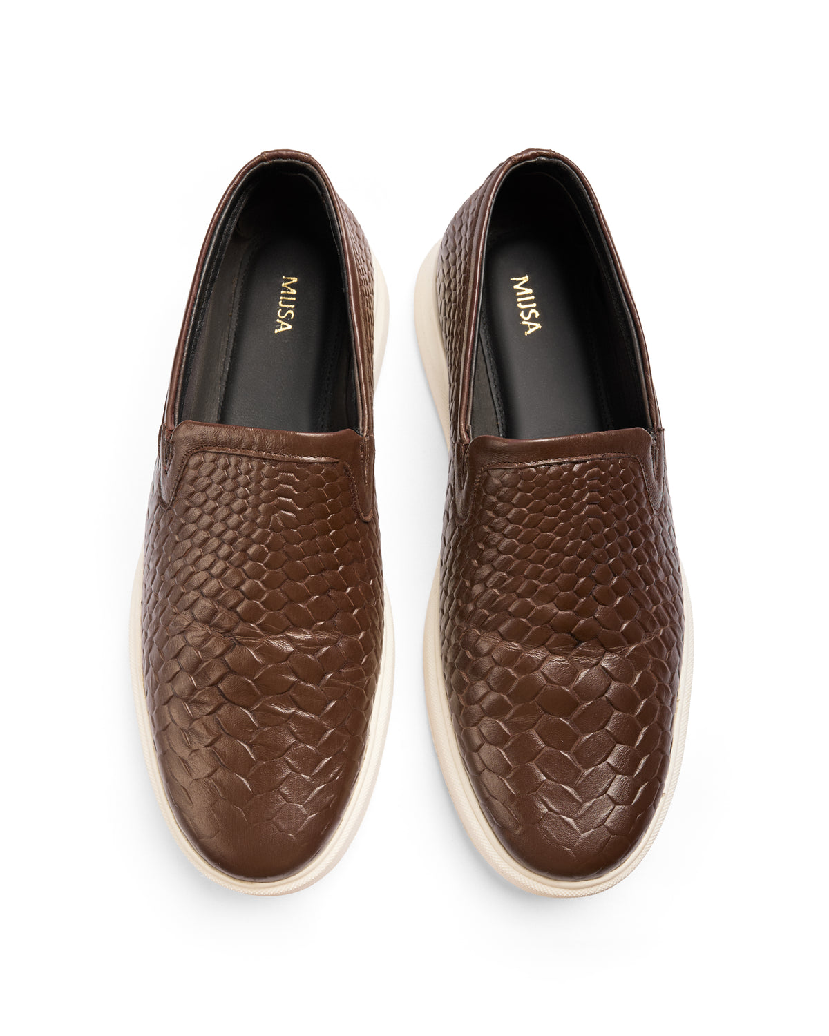 Easy Pace - Genuine leather Slip-On Sneaker, Croc Brown