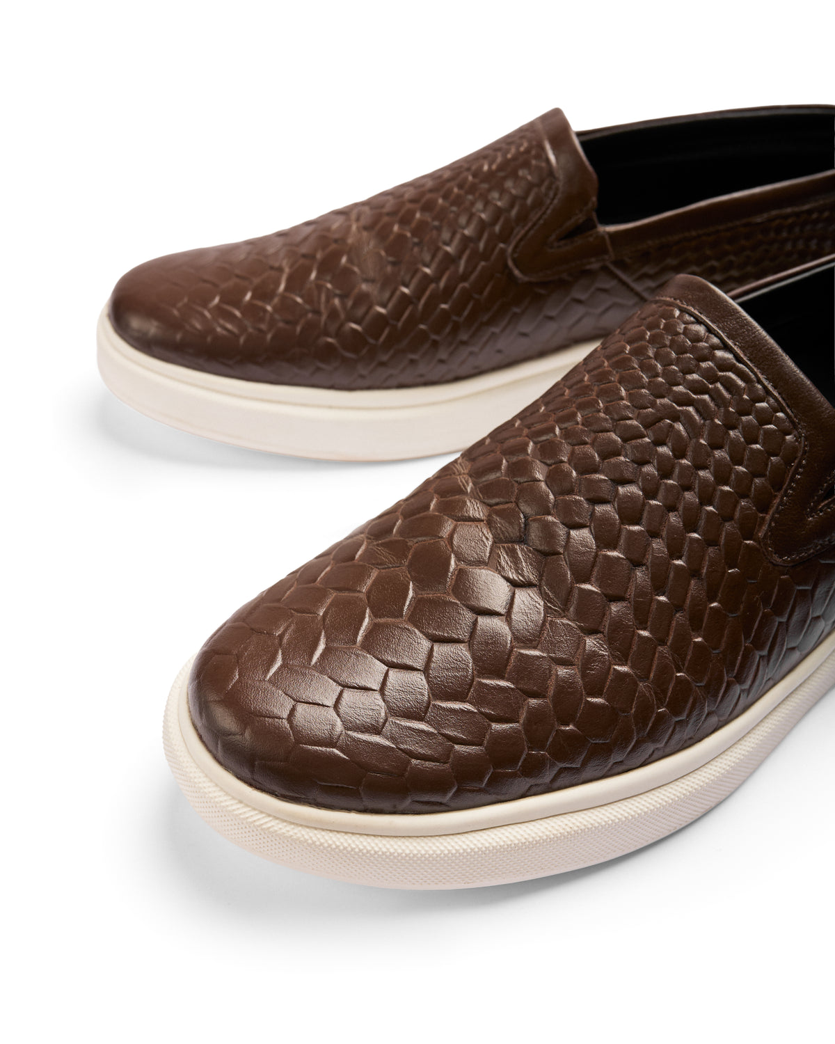 Easy Pace - Genuine leather Slip-On Sneaker, Croc Brown