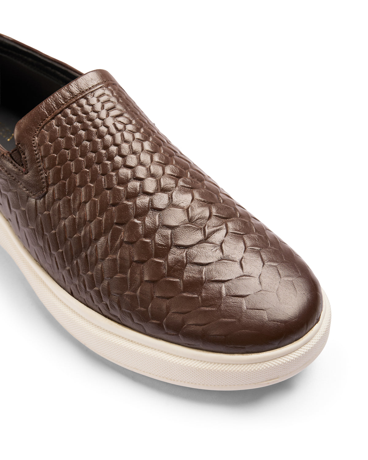 Easy Pace - Genuine leather Slip-On Sneaker, Croc Brown