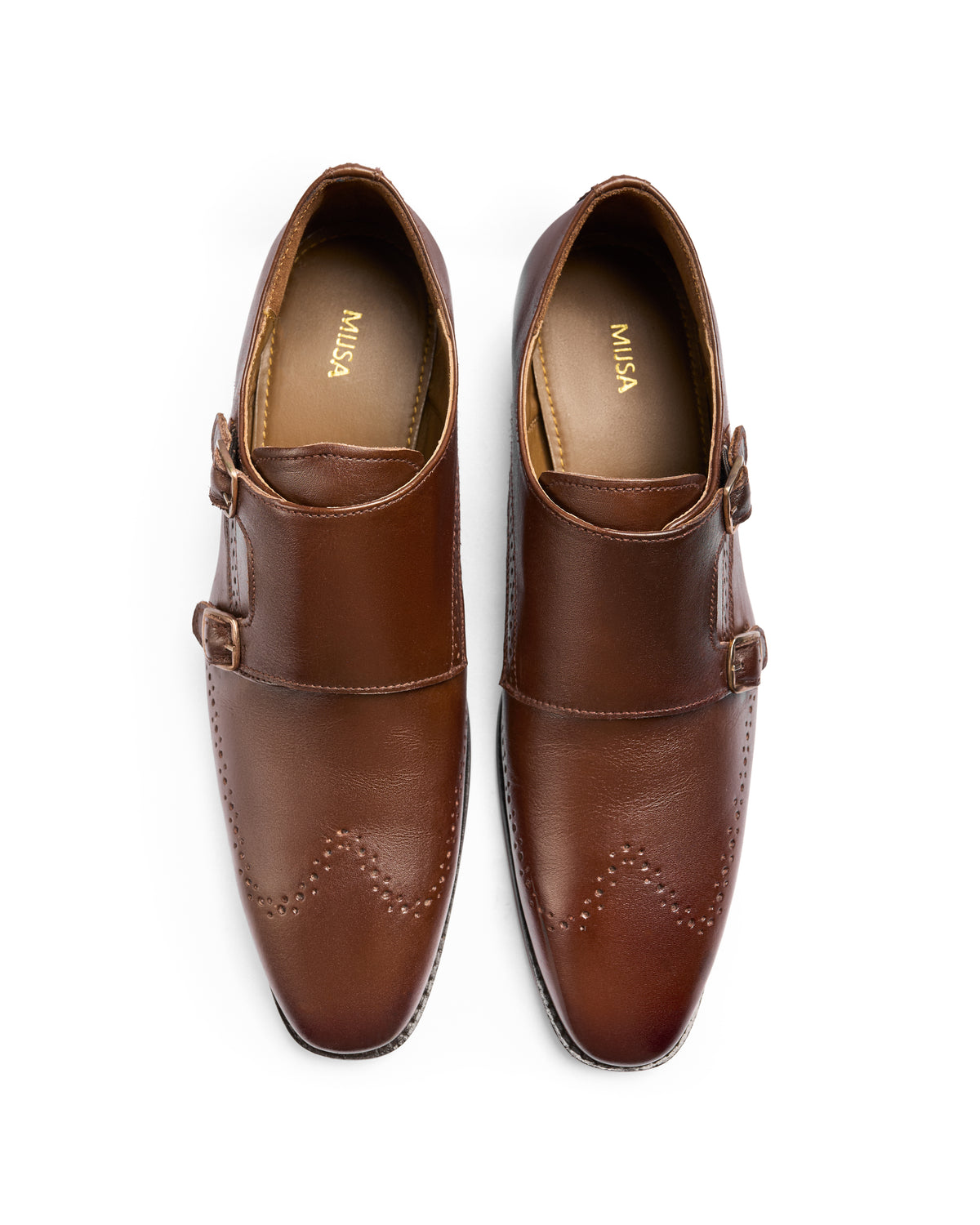 First Principles - Genuine leather Monk Strap, Brown