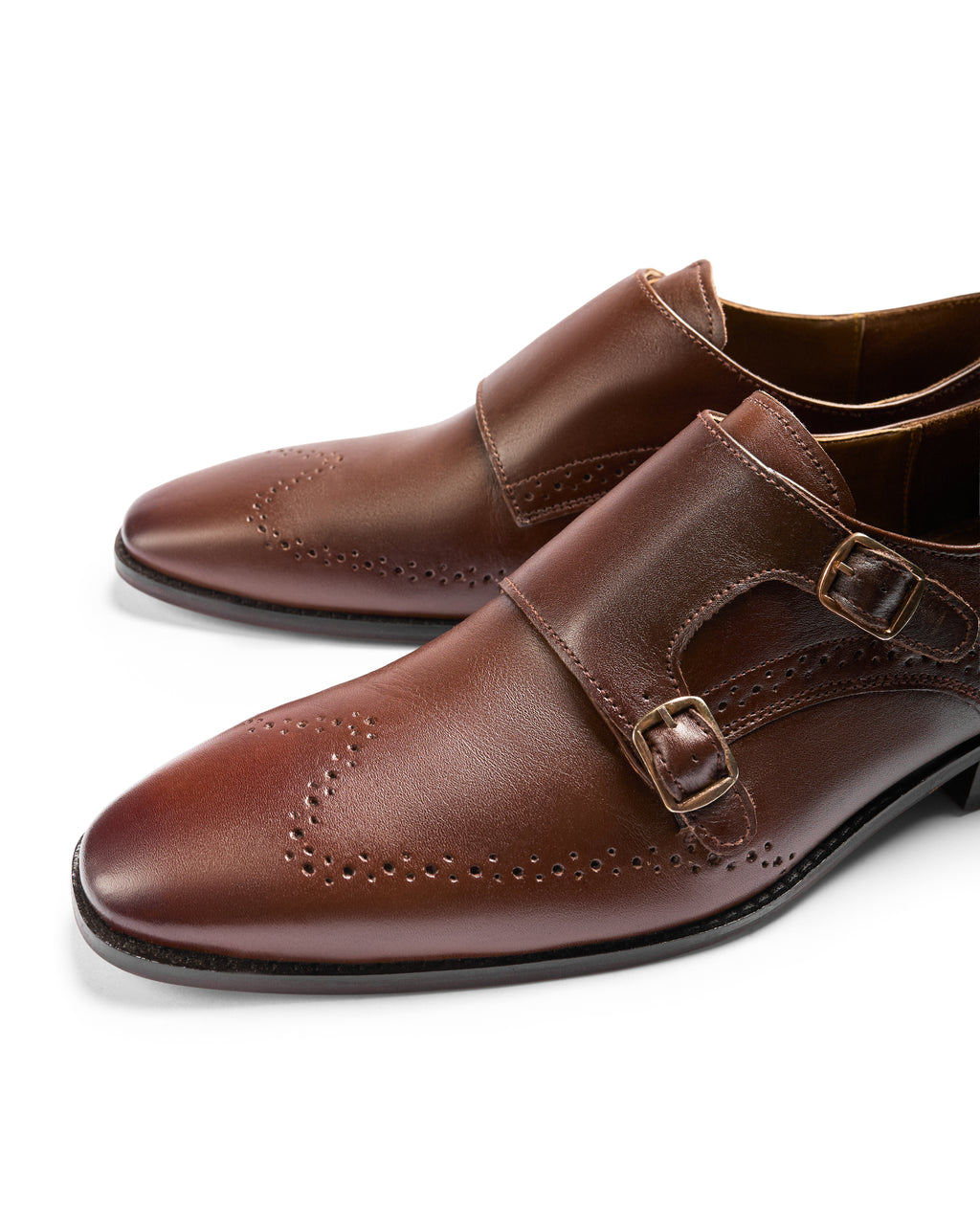 First Principles - Genuine leather Monk Strap, Brown