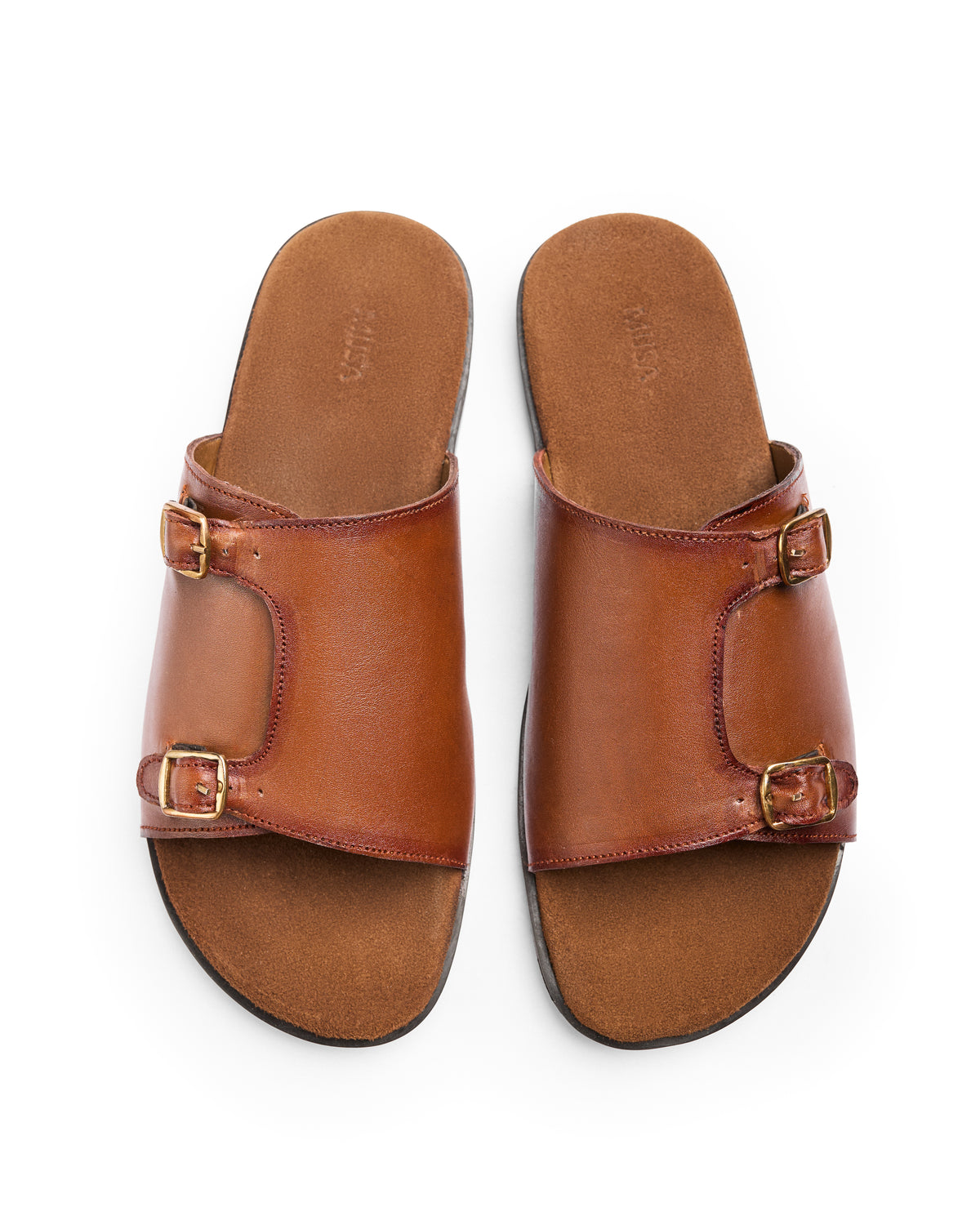 Short Answer - Genuine leather Slide, Tan