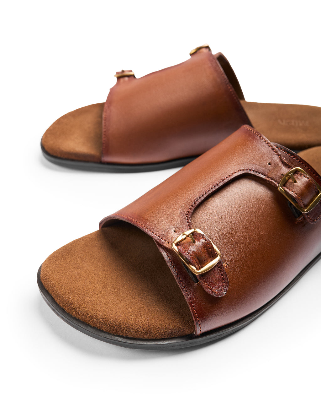 Short Answer - Genuine leather Slide, Tan