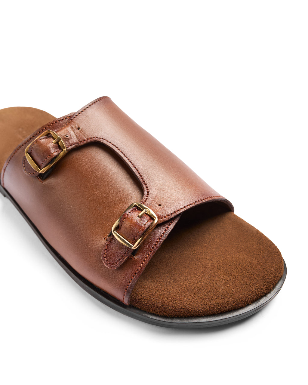 Short Answer - Genuine leather Slide, Tan