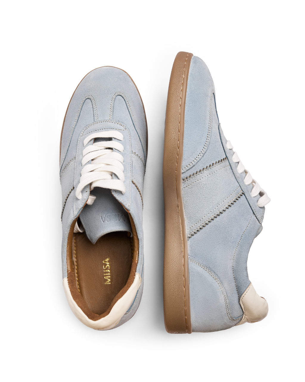 No Notes - Fine suede Sneaker, Powder Blue