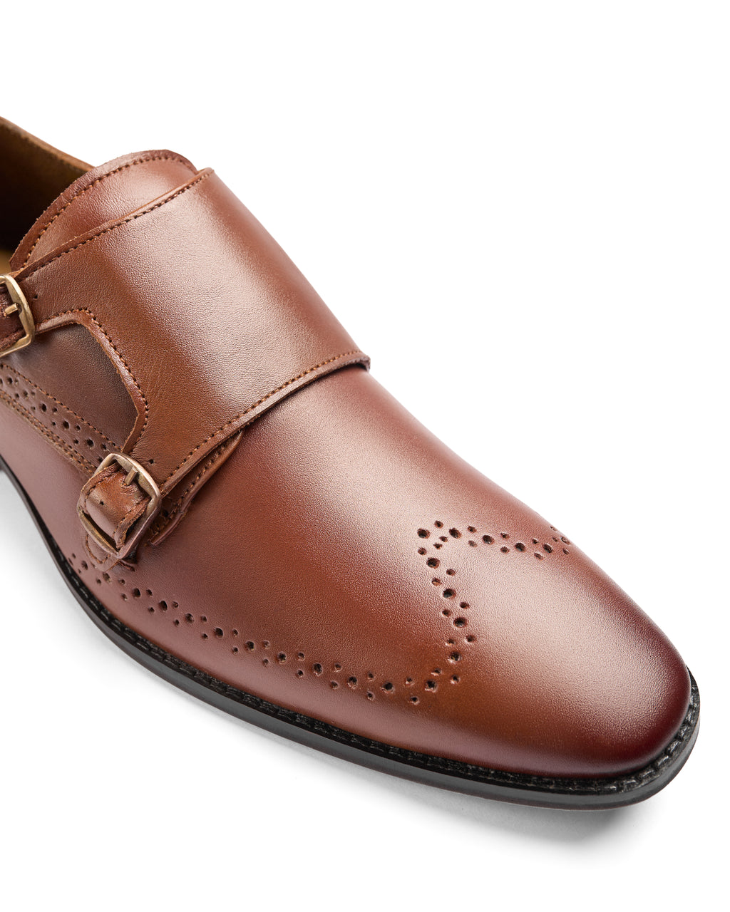 First Principles - Genuine leather Monk Strap, Tan