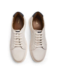 Off Duty -  Genuine Crust Leather Sneaker, White Black