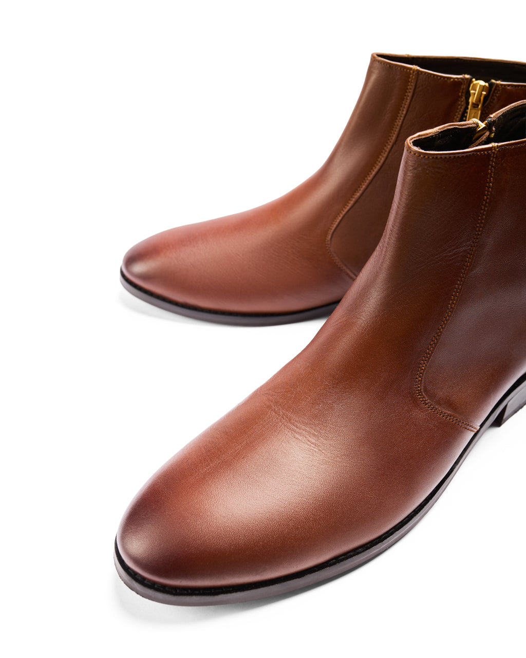 After Hours - Genuine leather Ankle Boot, Tan