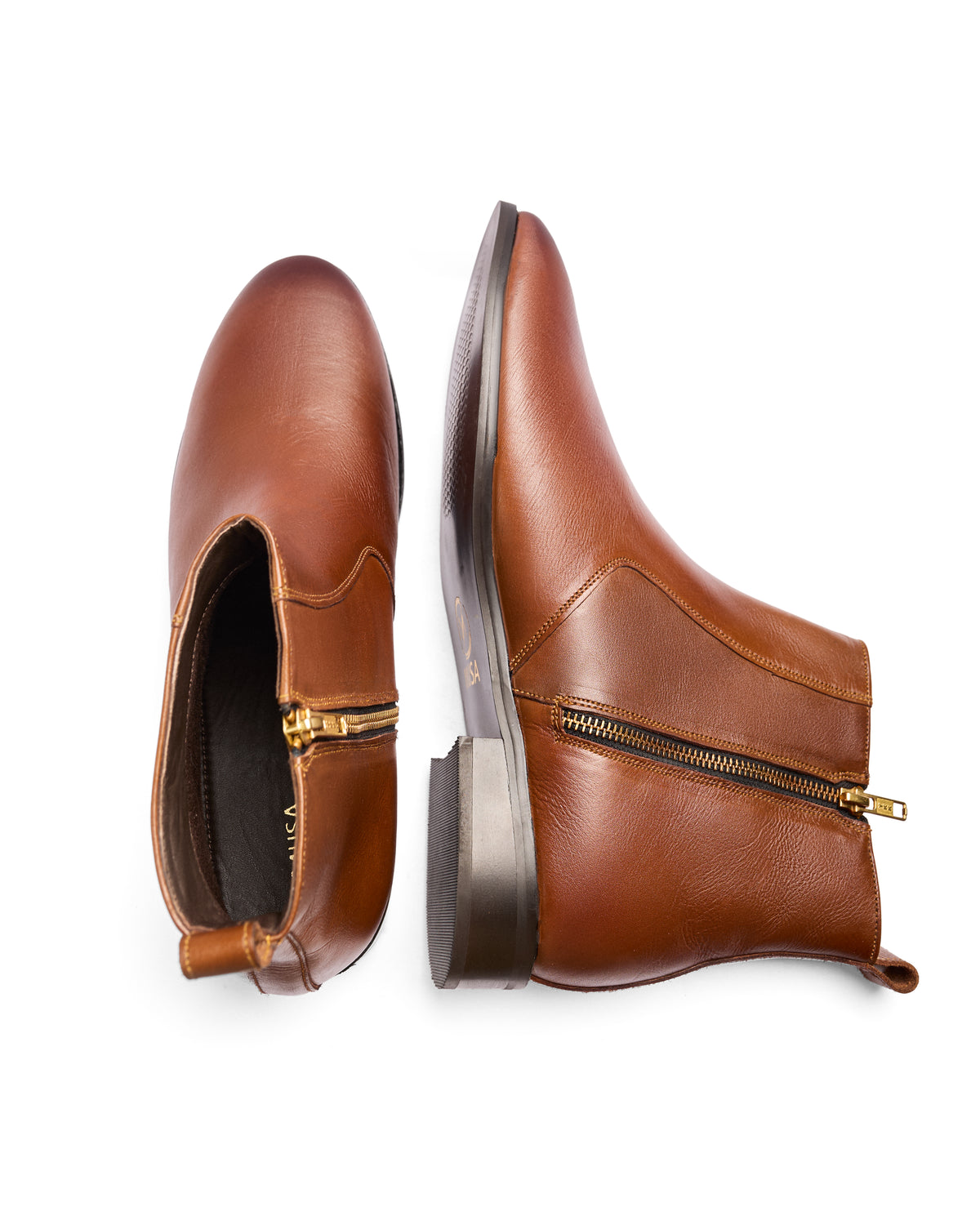 After Hours - Genuine leather Ankle Boot, Tan