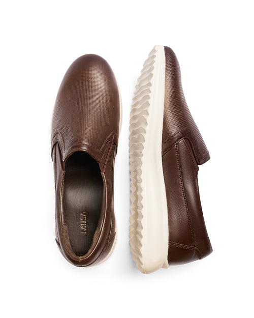 Already Knew - Genuine leather Slip-On Sneaker, Brown