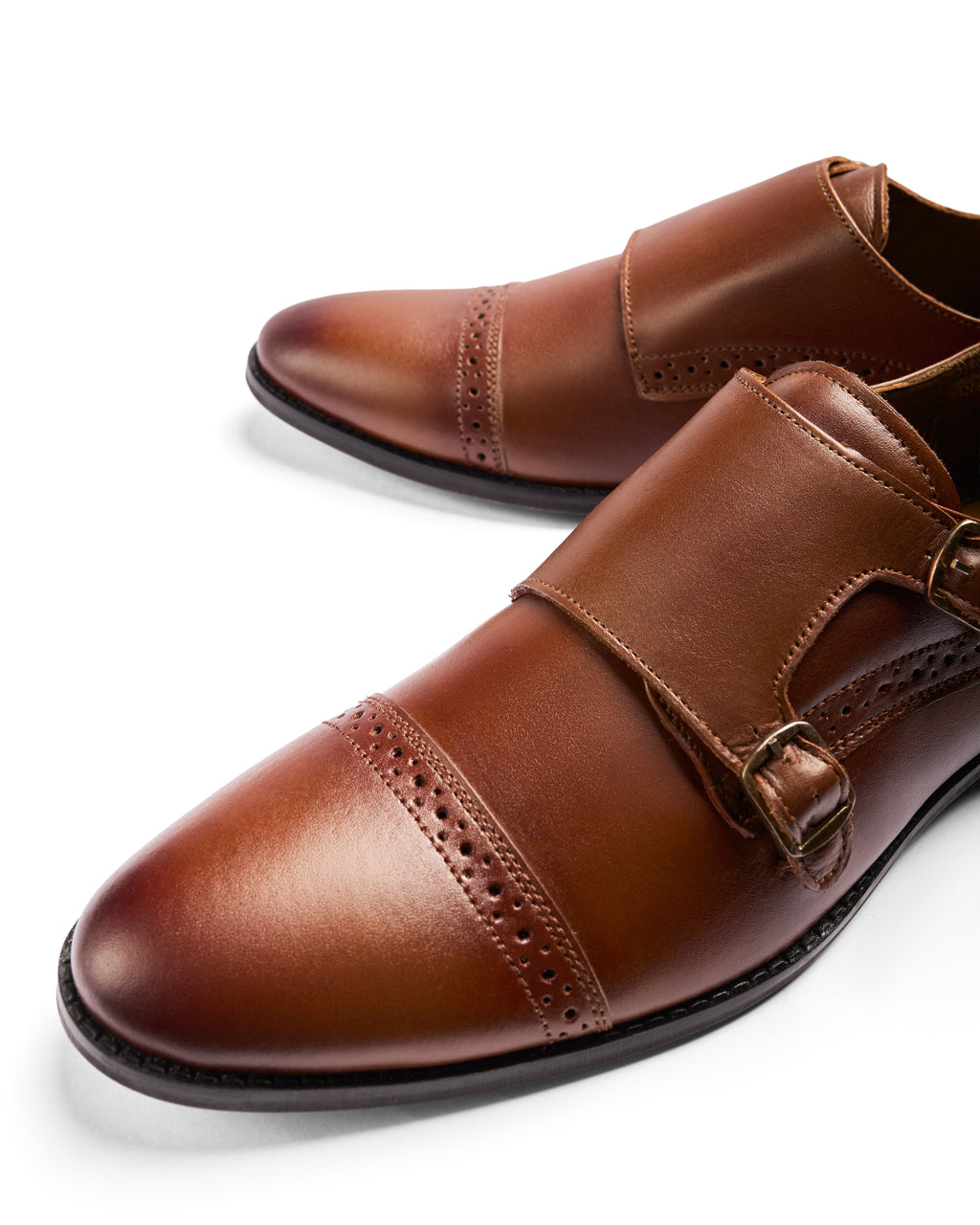 Fair Enough - Genuine leather Monk Strap, Brown