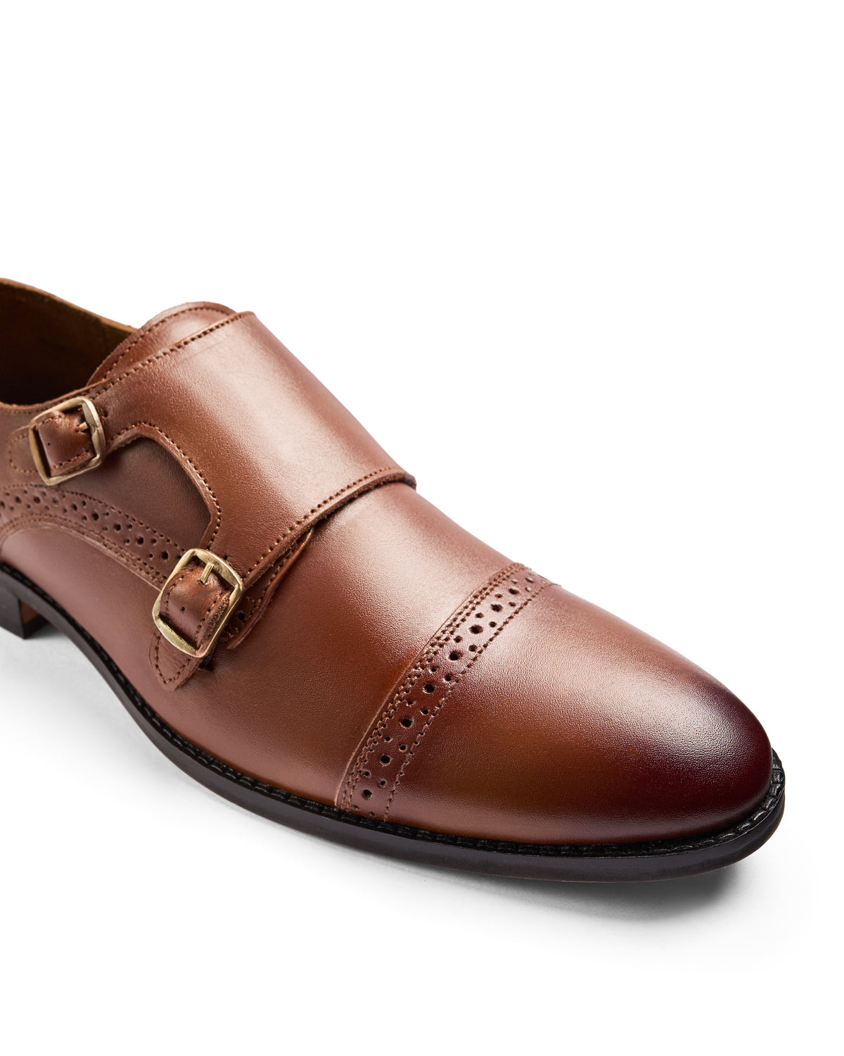 Fair Enough - Genuine leather Monk Strap, Brown