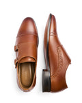 Fair Enough - Genuine leather Monk Strap, Tan