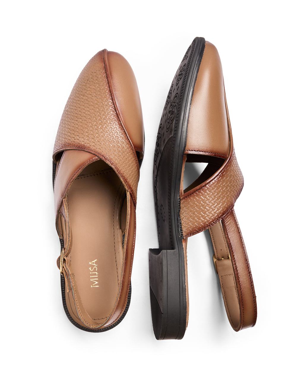 Home Ground - Genuine leather Peshawari Chappal, Beige