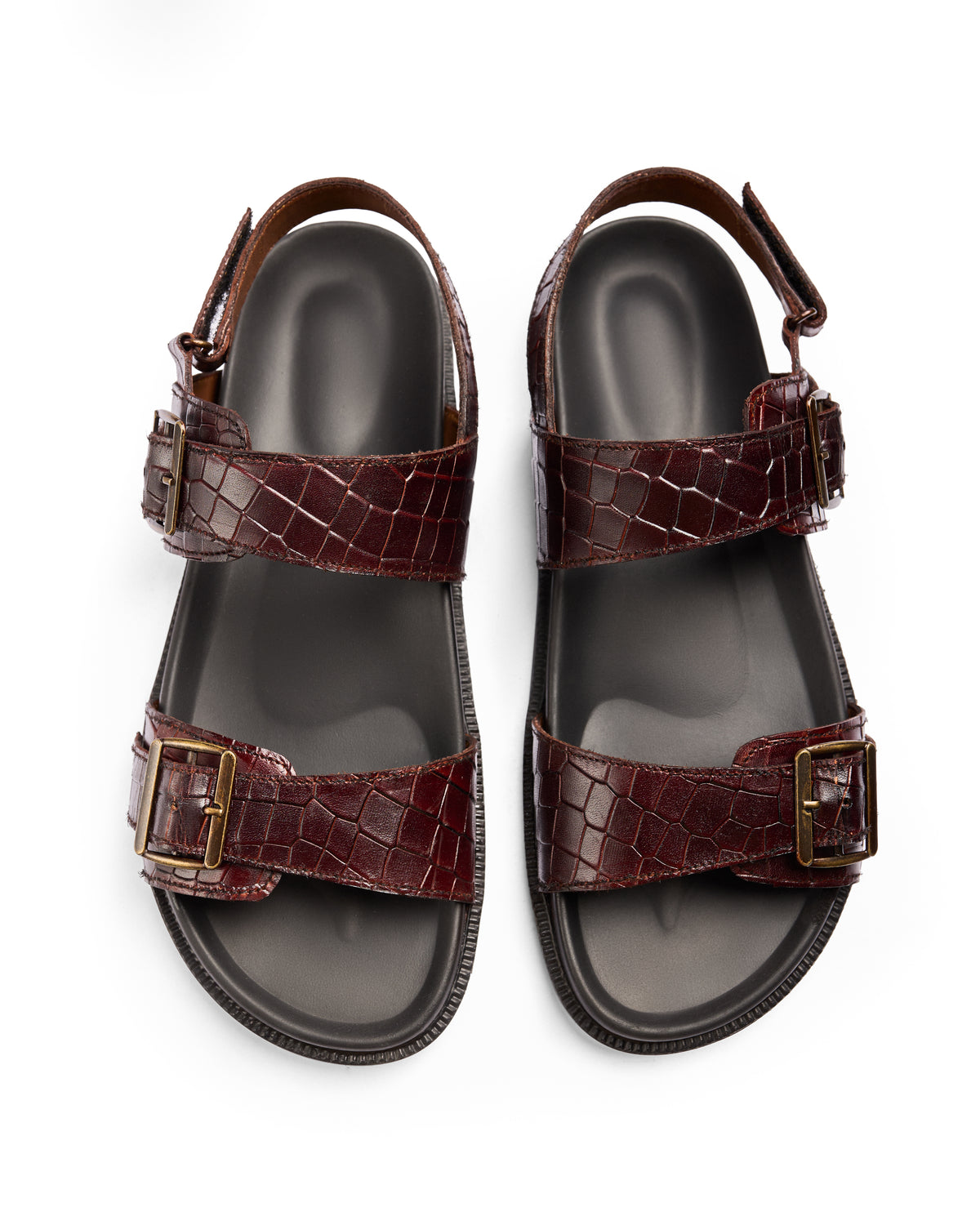Bold Claim - Genuine crust leather Sandal, Brown