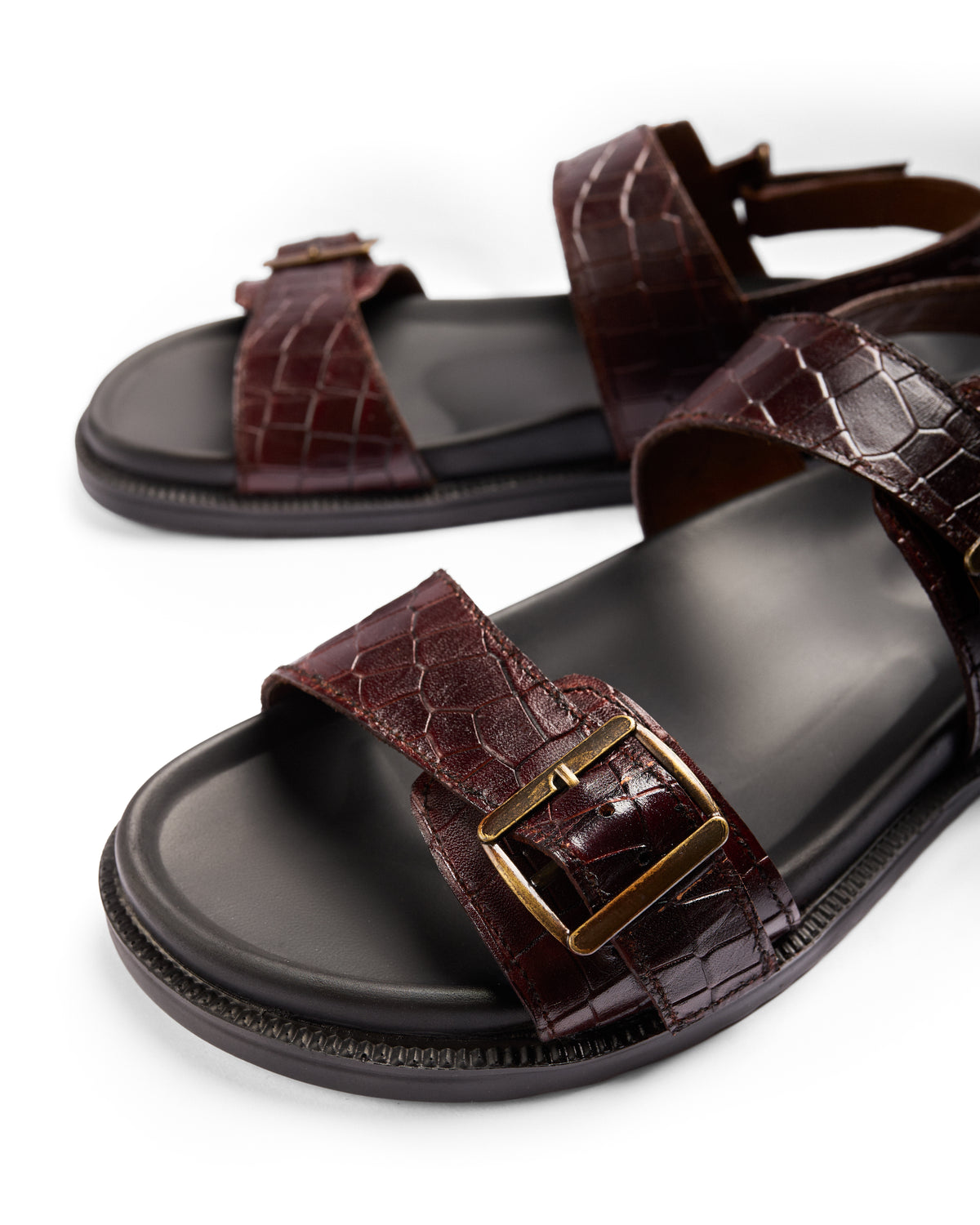 Bold Claim - Genuine crust leather Sandal, Brown