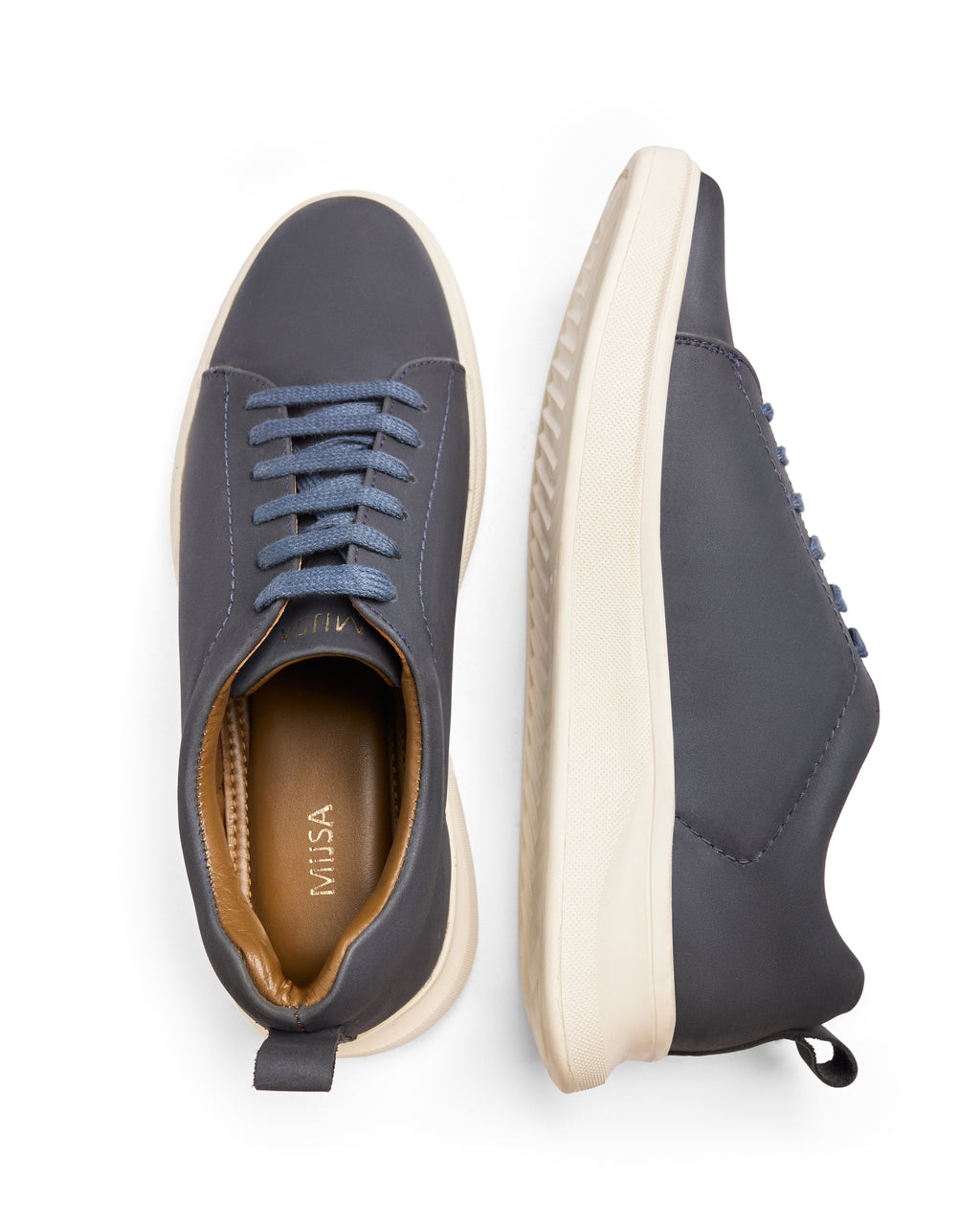 Good Point - Genuine leather Lace-Up Sneaker, Navy Blue