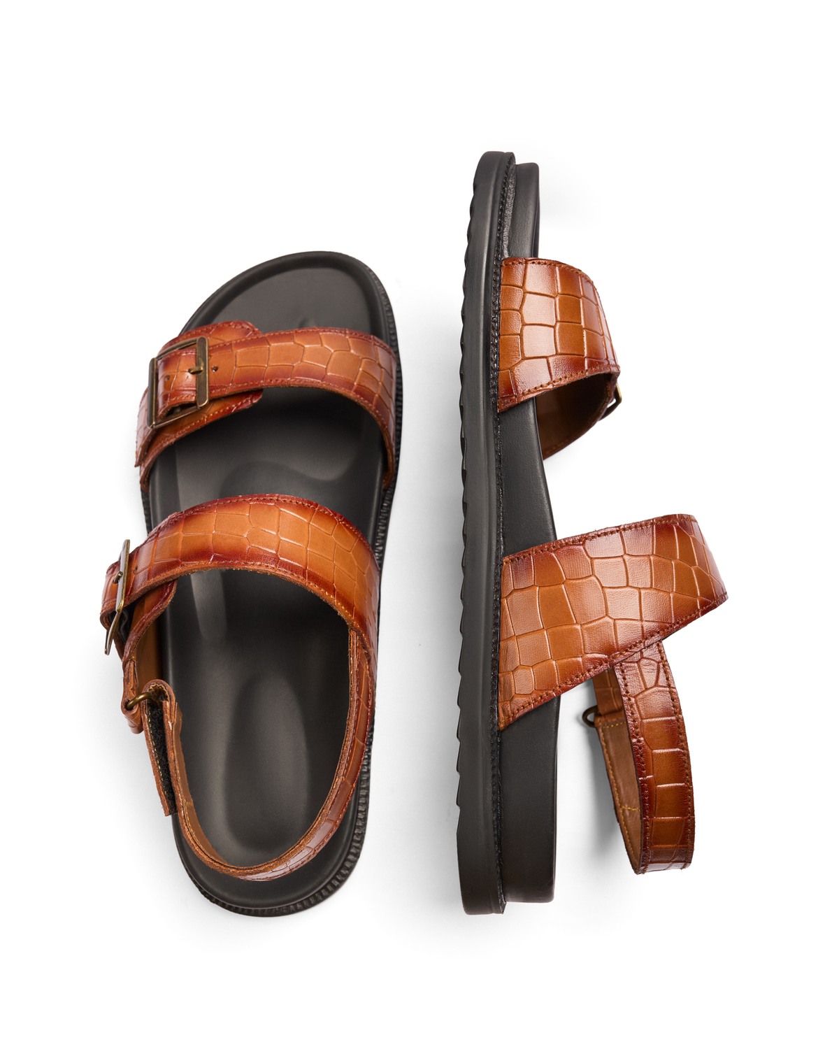 Bold Claim - Genuine leather Sandal, Tan