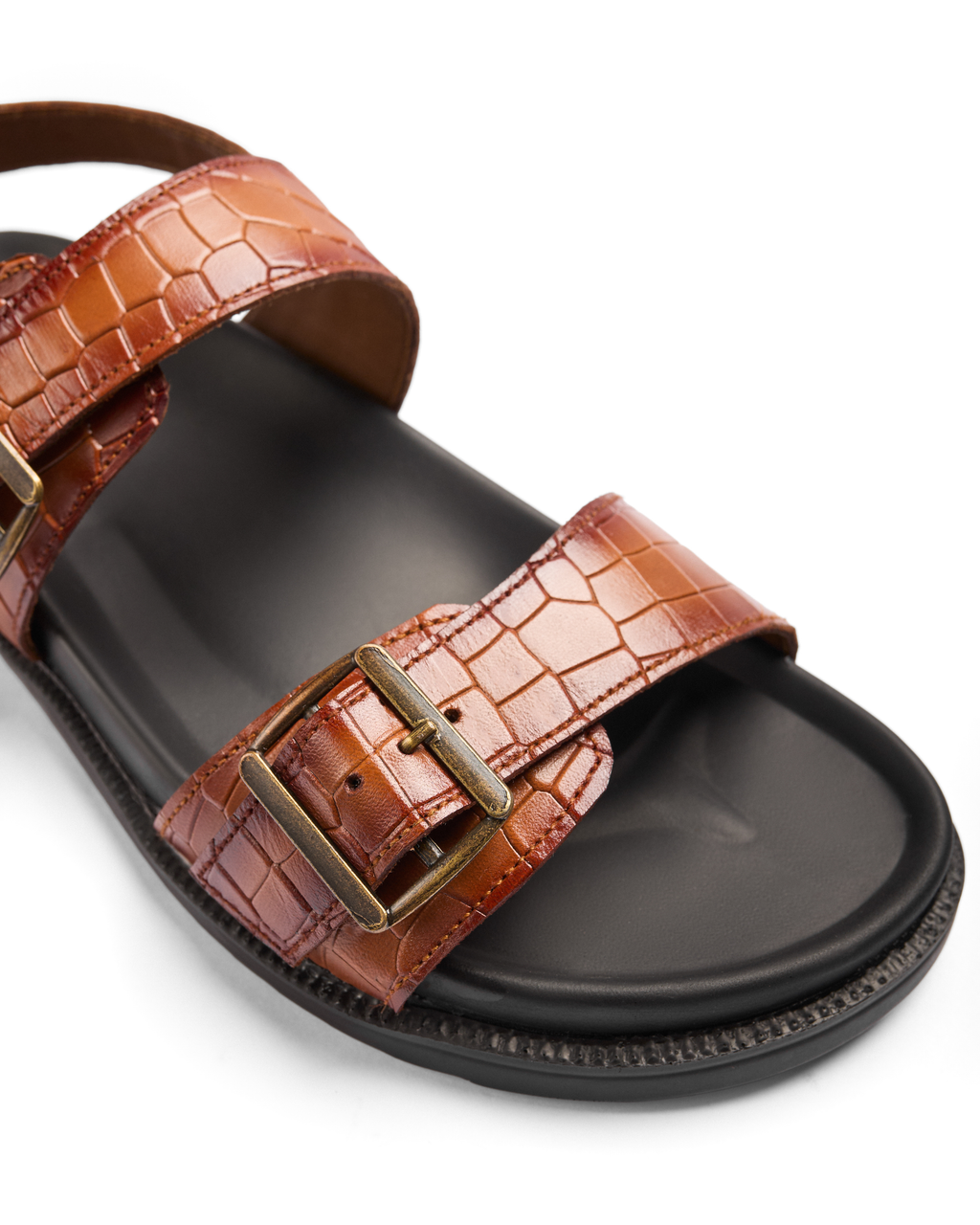 Bold Claim - Genuine leather Sandal, Tan
