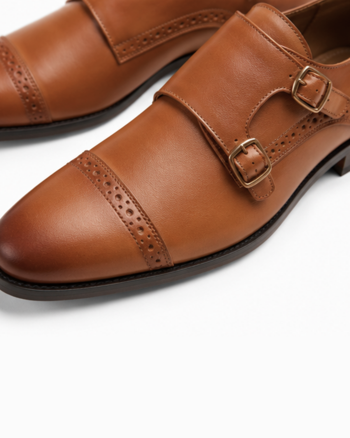 Fair Enough - Genuine leather Monk Strap, Tan