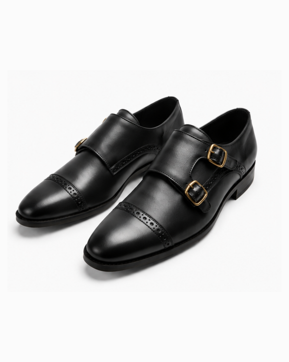 Fair Enough - Genuine leather Monk Strap, Black