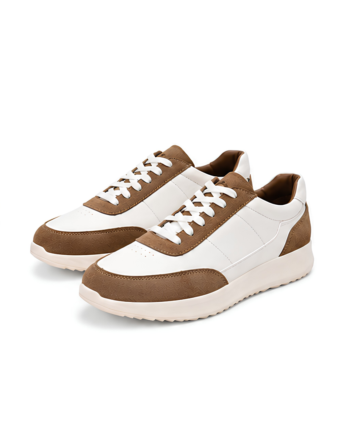 No Agenda - Suede and Nubuck Leather Sneaker, White Beige