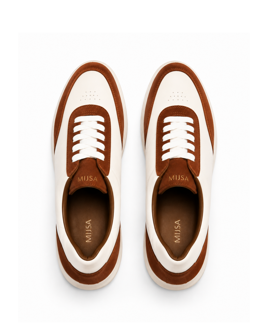No Agenda - Suede and Nubuck Leather Sneaker, White Tan