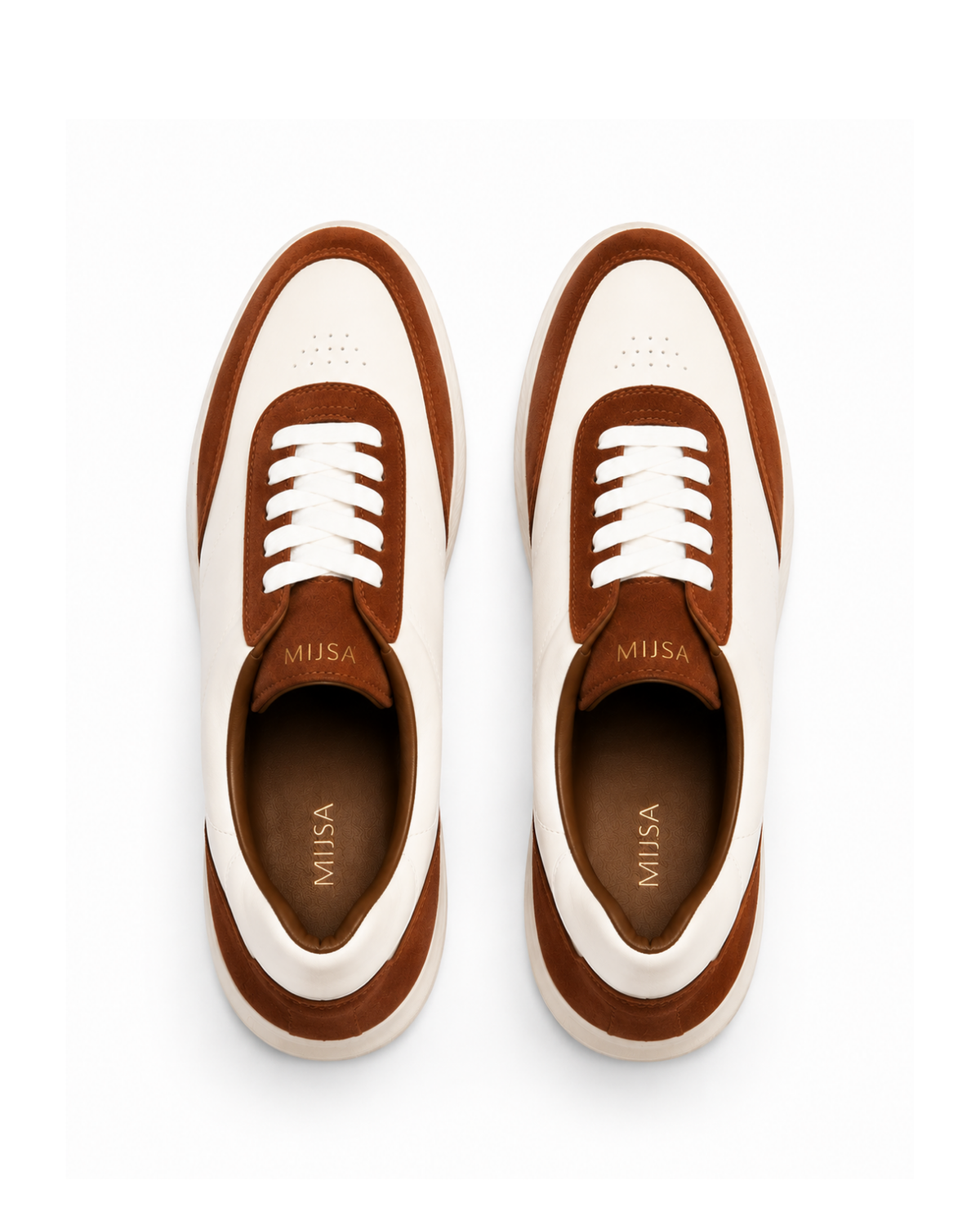 No Agenda - Suede and Nubuck Leather Sneaker, White Tan