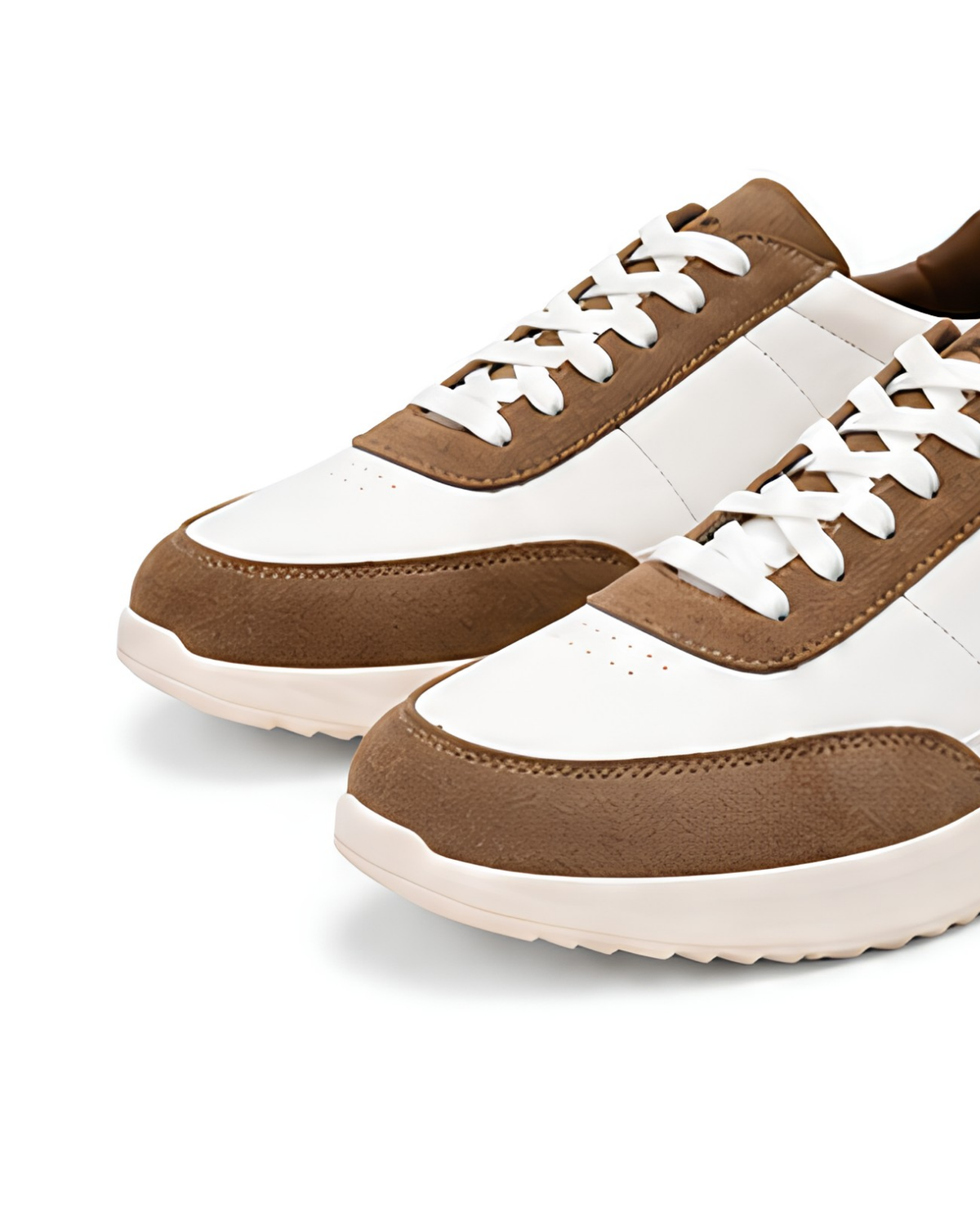 No Agenda - Suede and Nubuck Leather Sneaker, White Beige