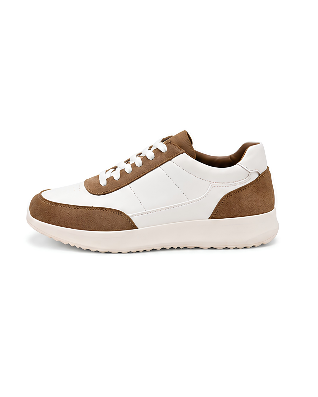 No Agenda - Suede and Nubuck Leather Sneaker, White Beige
