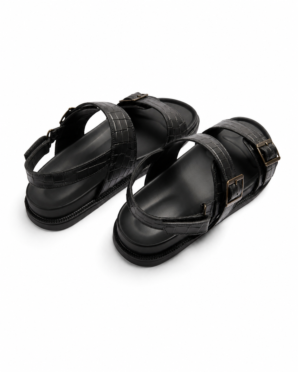 Bold Claim - Genuine leather Sandal, Black