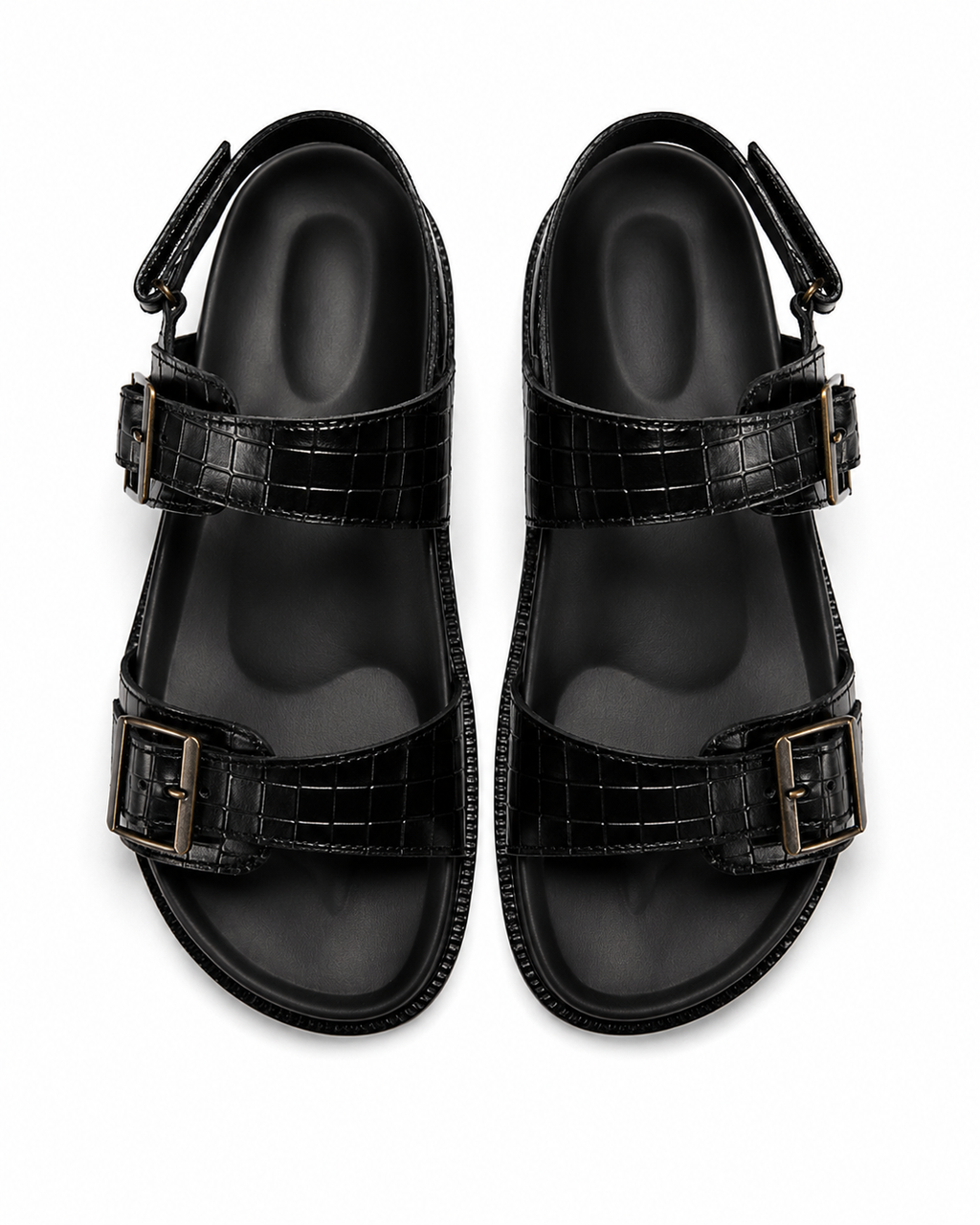 Bold Claim - Genuine leather Sandal, Black