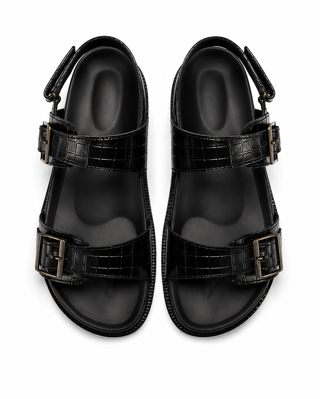 Bold Claim - Genuine leather Sandal, Black