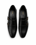 First Principles - Genuine leather Monk Strap, Black
