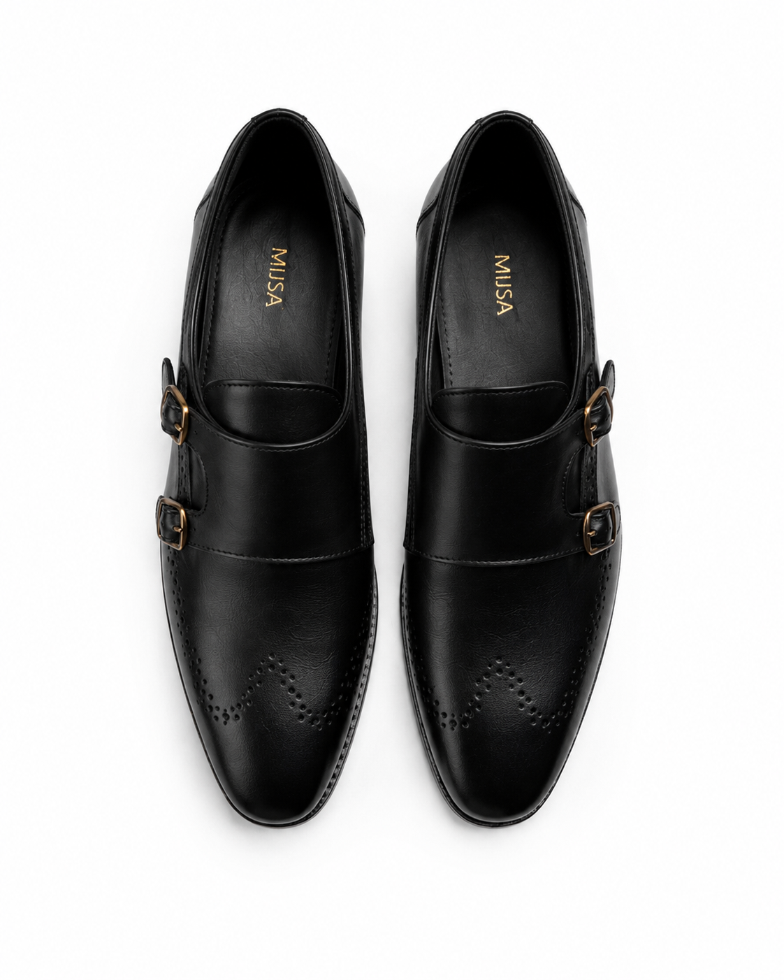 First Principles - Genuine leather Monk Strap, Black