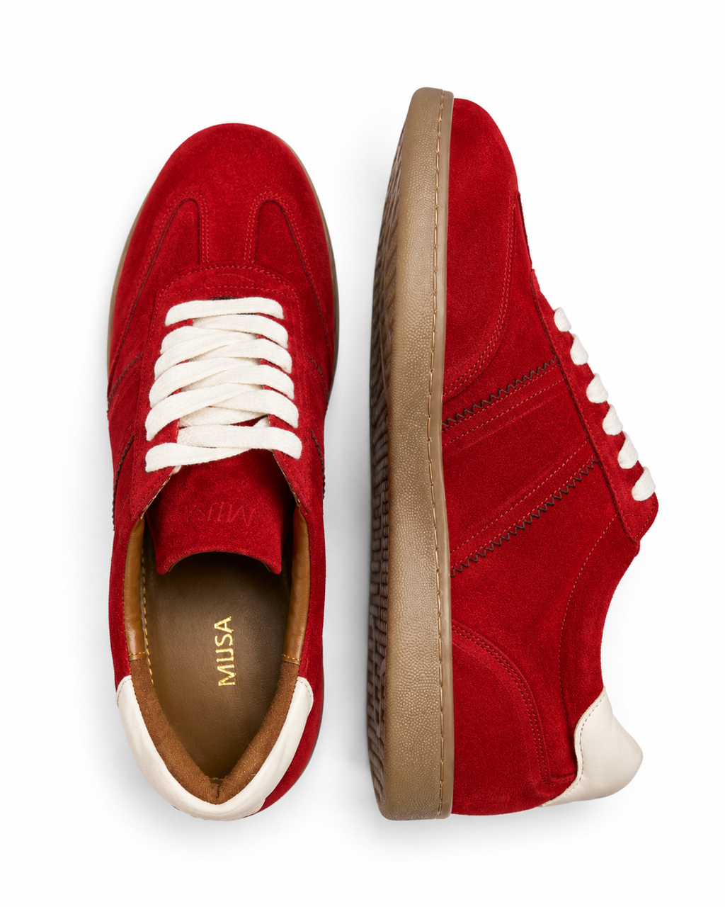 No Notes - Fine suede Sneaker, Red