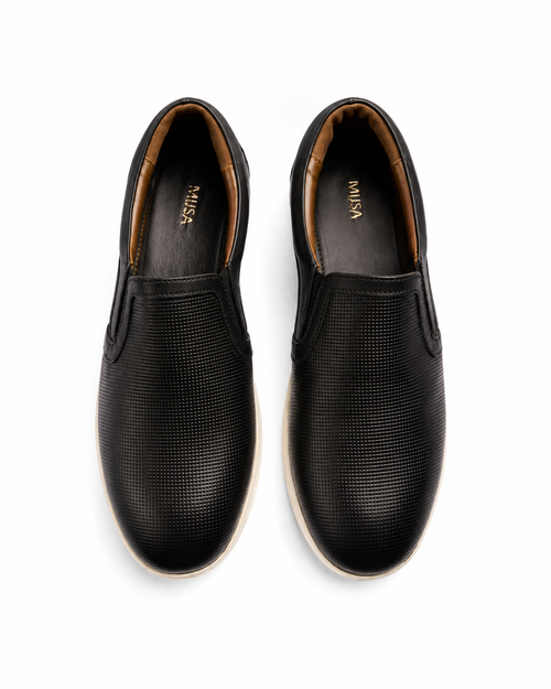 Already Knew - Genuine leather Slip-On Sneaker, Black