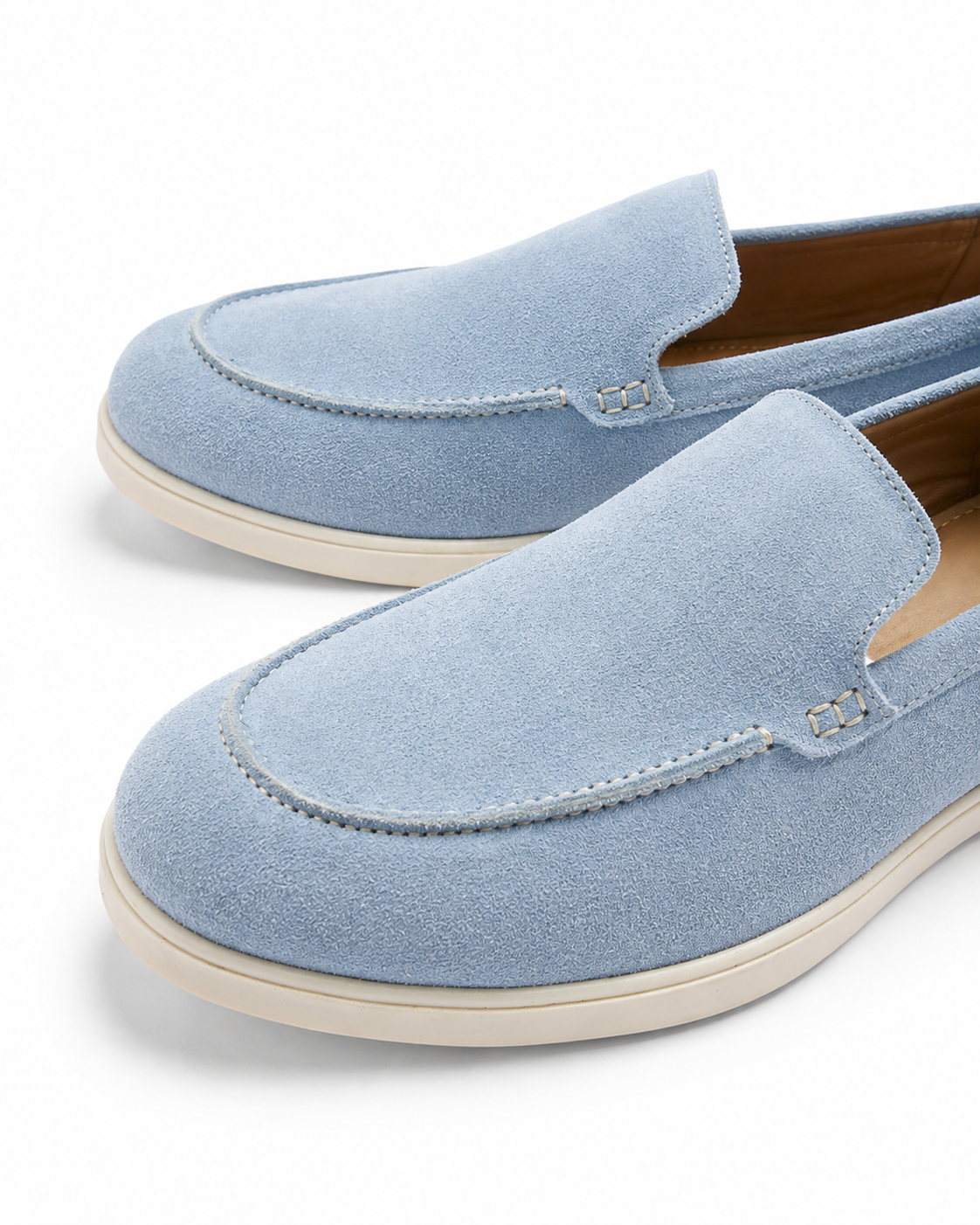 Out Of Office - Fine suede Loafer, Powder Blue