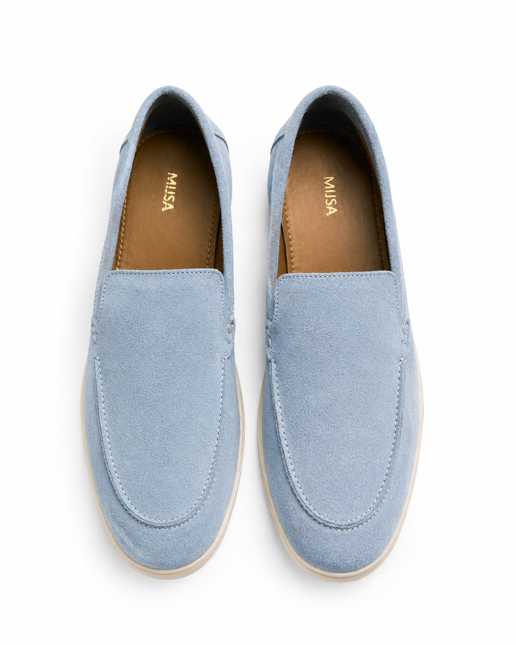 Out Of Office - Fine suede Loafer, Powder Blue
