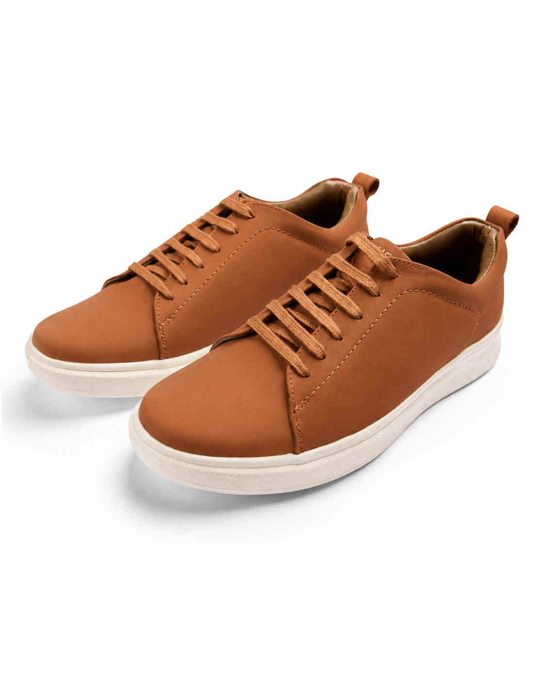Good Point - Genuine leather Lace-Up Sneaker, Tan Orange