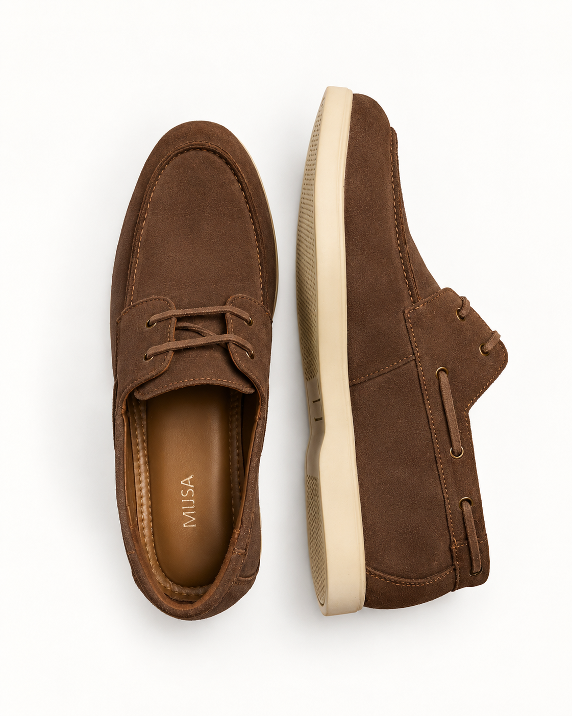 Open Tab - Suede Boat Shoe, Brown