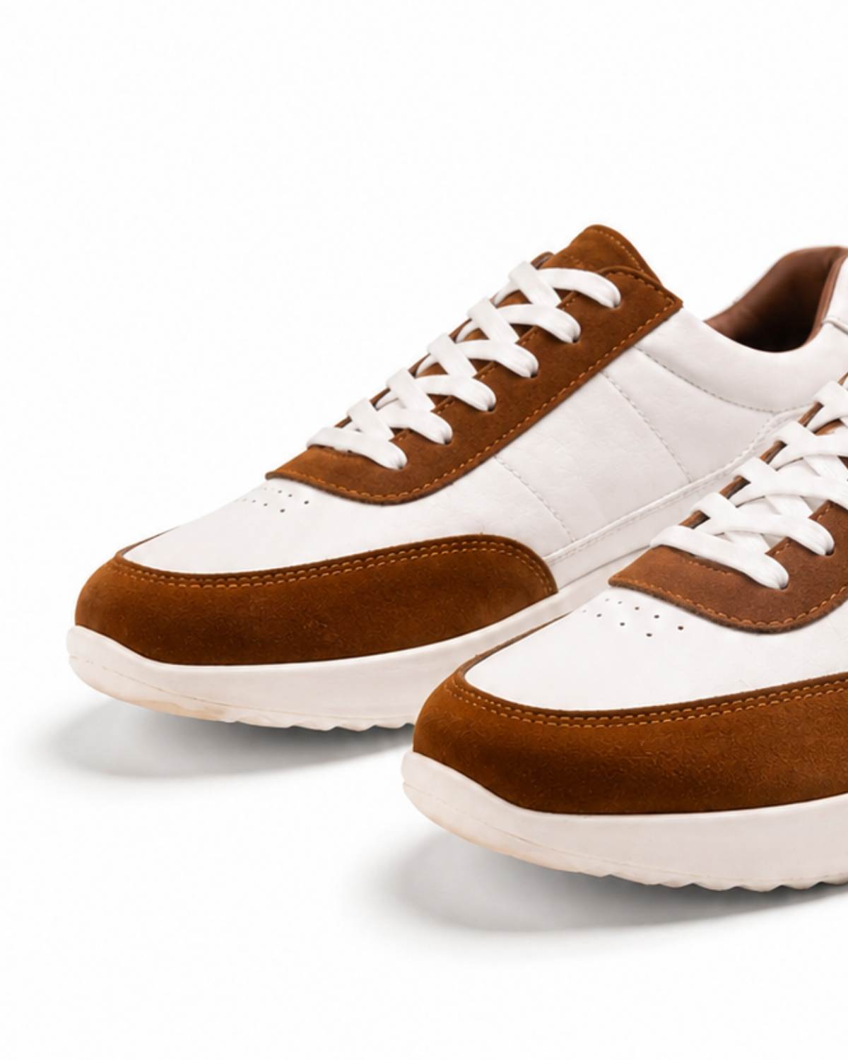 No Agenda - Suede and Nubuck Leather Sneaker, White Tan