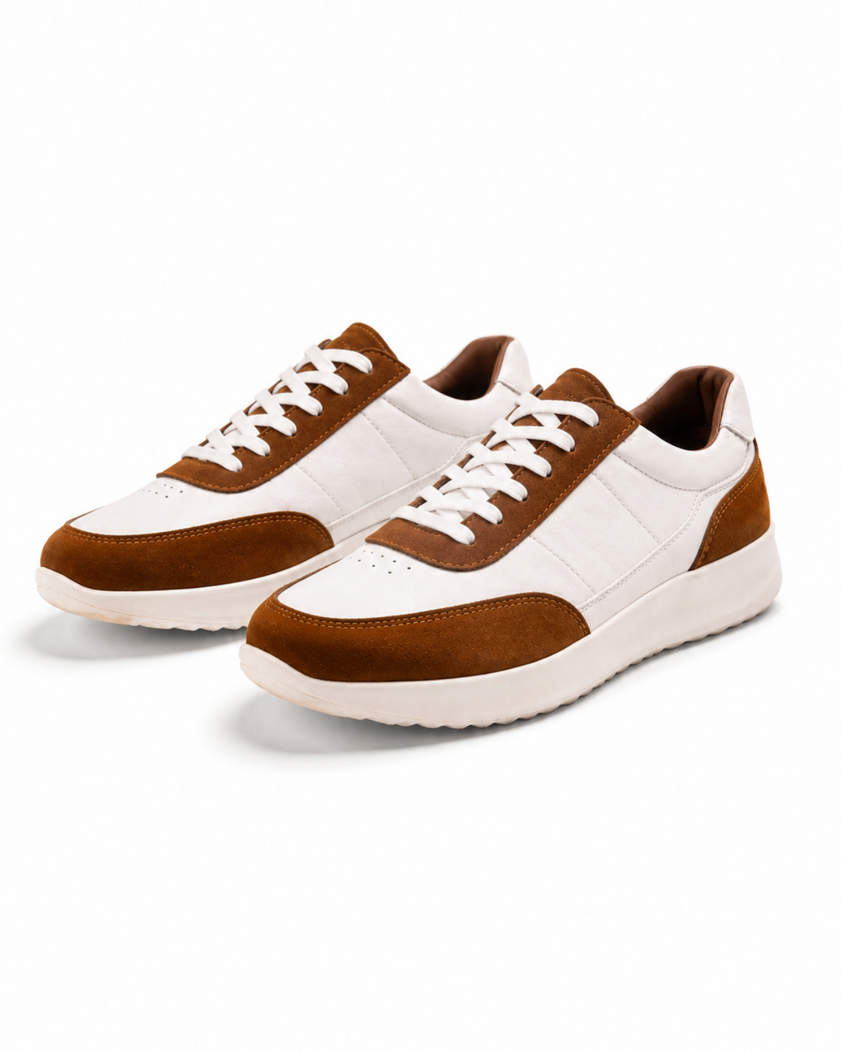 No Agenda - Suede and Nubuck Leather Sneaker, White Tan