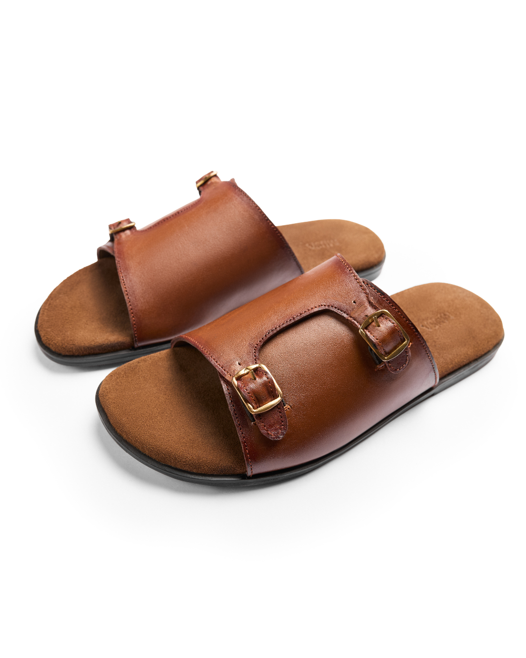 Short Answer - Genuine leather Slide, Tan