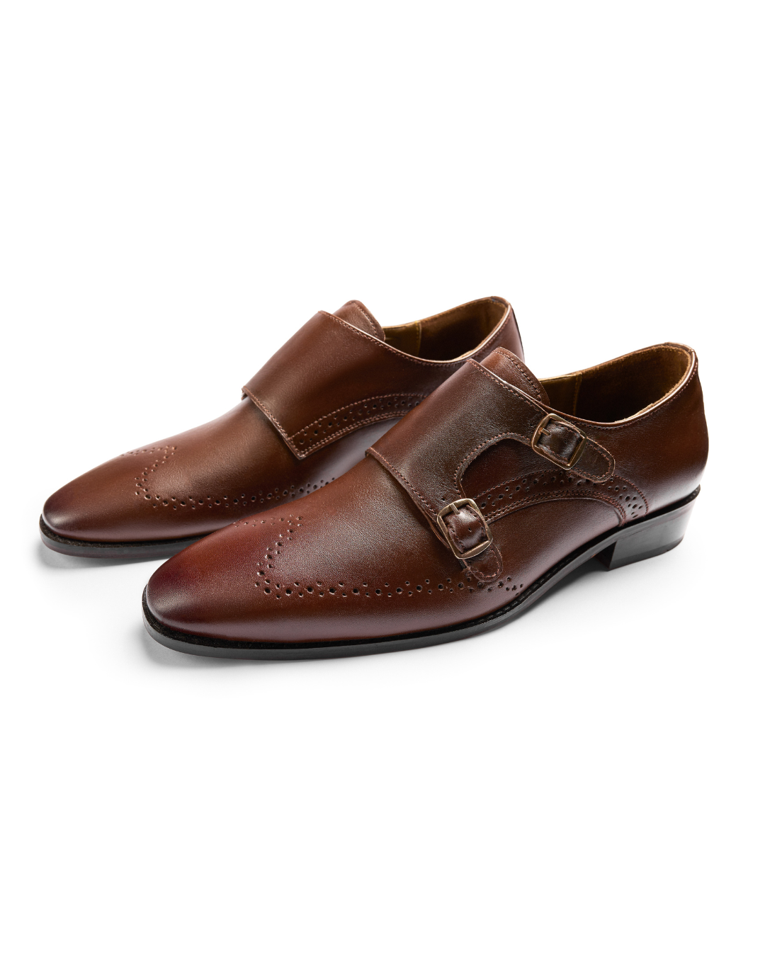 First Principles - Genuine leather Monk Strap, Brown