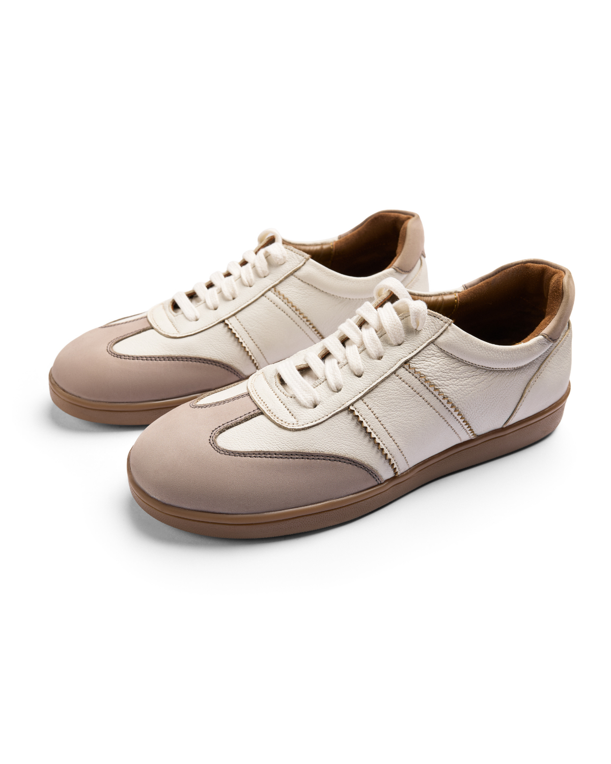 No Notes - Fine suede Sneaker, White Grey