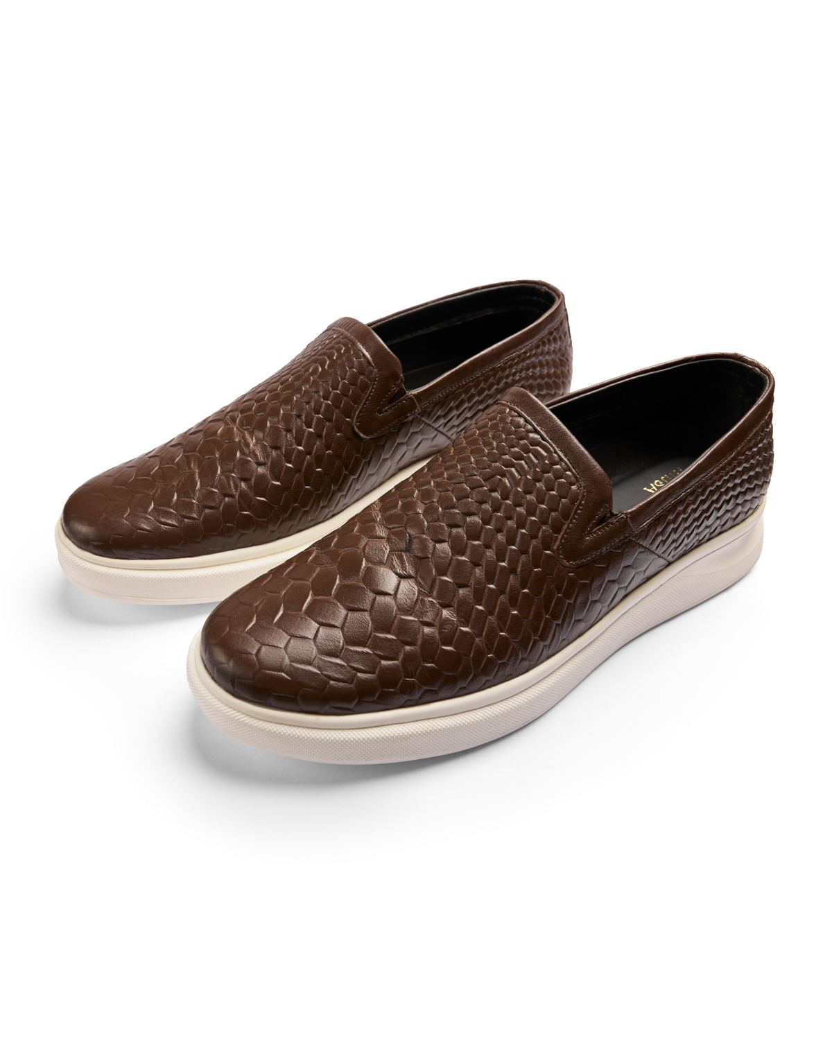 Easy Pace - Genuine leather Slip-On Sneaker, Croc Brown